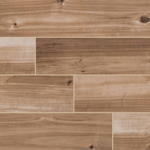 Havenwood Saddle 8 In. X 36 In. Glazed Porcelain Floor And Wall Tile, 7PK